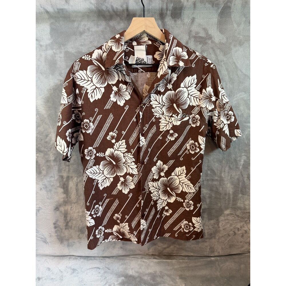 Authentic Hawaiian Button Down Shirt, Made in the USA - Mens Medium